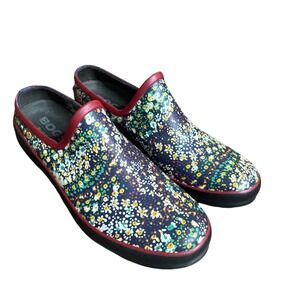 Bogs Jamb Patch Clogs Womens 10 Slip-On Rain Garden Shoes